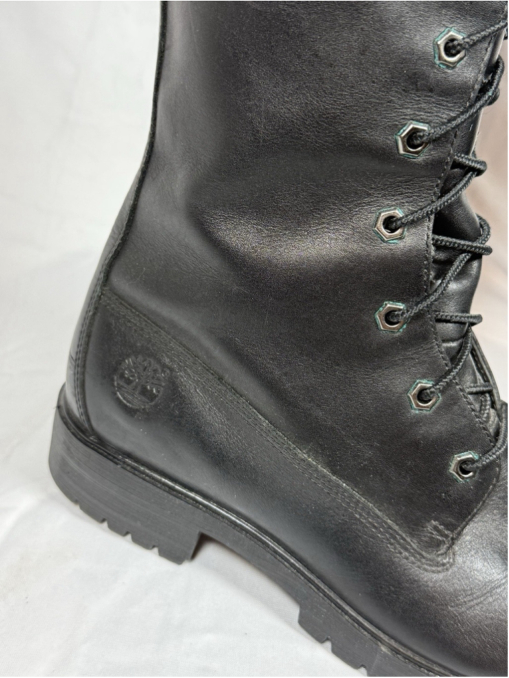 Timberland Premium 14” Women Size 10 M - Black Nubuck Leather Waterproof READ - Picture 5 of 11